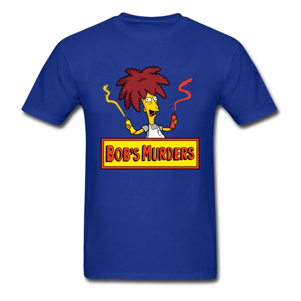 Coupons bob s murders 8869 Normal T Shirts O-Neck All Cotton Men Tops Shirts Short Sleeve Thanksgiving Day Normal Clothing Shirt bob s murders 8869 blue