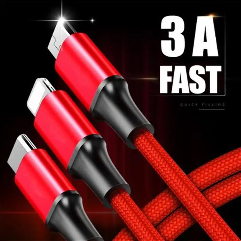 Кабель Micro USB type-C 8 pin 3 2 в 1 для iPhone 7 6 S Plus X iOS Android Xiaomi Redmi Note 5LG кабель заряднеое