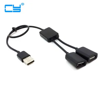 

Black USB 2.0 Dual Ports Hub Cable Bus power For Laptop Macbook Notebook PC & Mouse & Flash Disk