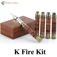 Cigarrillo electrónico Vape Pluma Original Kamry K Fuego Cráneo de Madera Kit X Fuego 2 Cigarrillo electrónico EVOD Vaporizador Ego Dragón Fantasma X2026