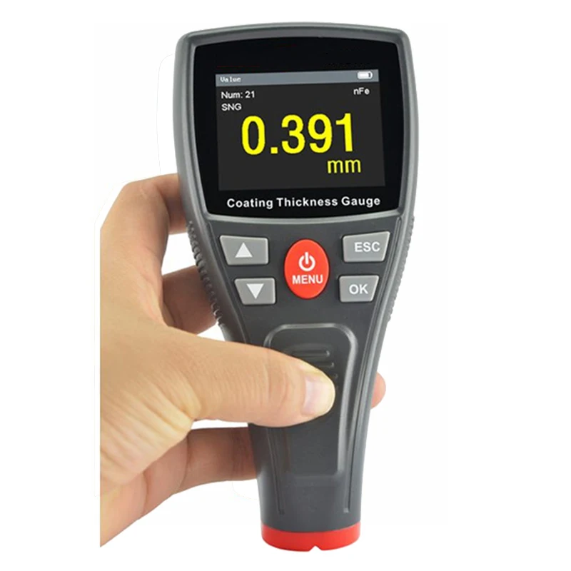 

Portable Digital Car Film Iron Coating Thickness Gauge Meter Color LCD 0-1500um Non-magnetic Coating Painting Measure Tools