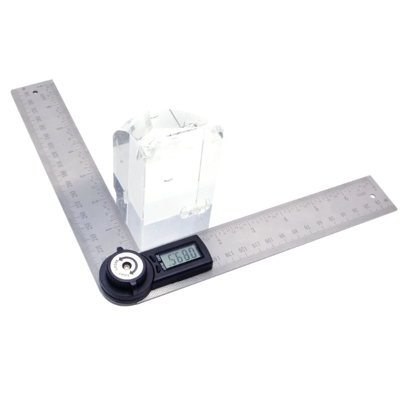  Shanwen 2 In 1 Digital Angle Ruler Protractor 360Degree 200mm Electronic Meter Finder