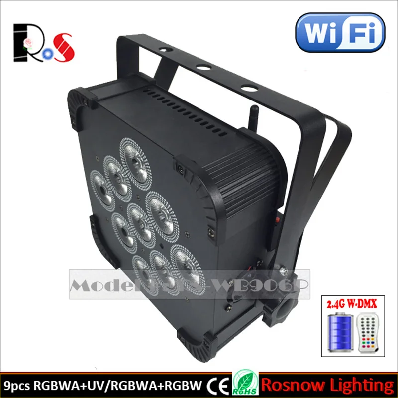 20 шт./2 зарядных футляра с питанием от аккумулятора беспроводной dmx 5 в 1 led uplight RGBWA