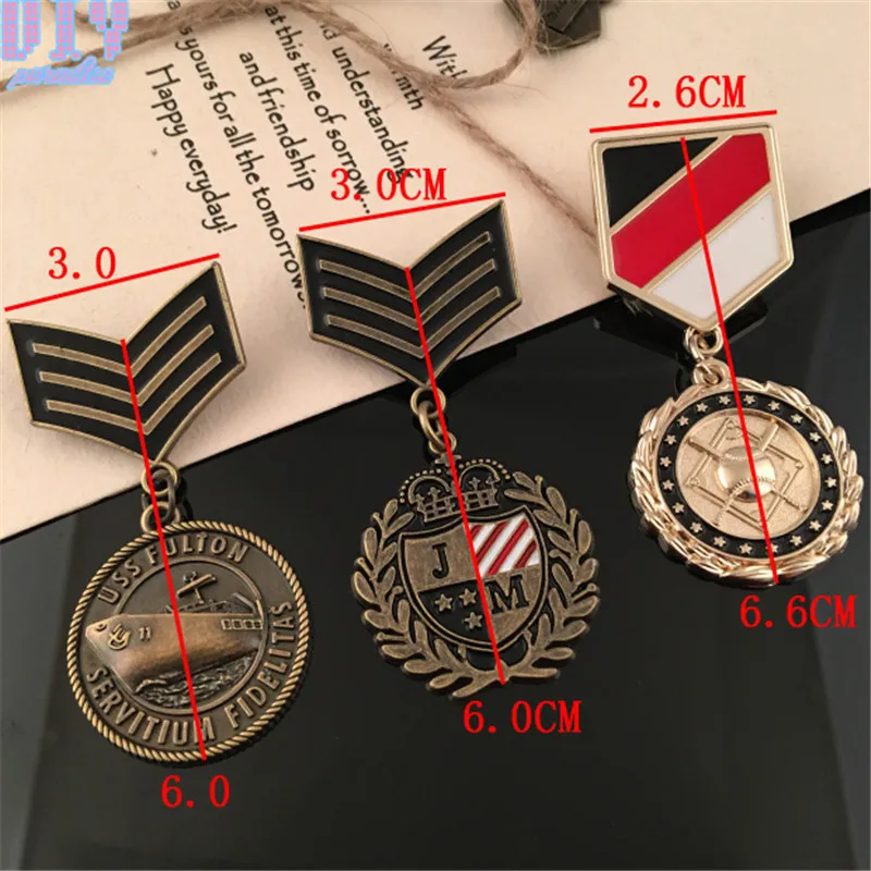 RU круглый военный металлический значок Ретро Fabri Наплечная доска армейские знаки различия булавка На брошь медаль ручной работы