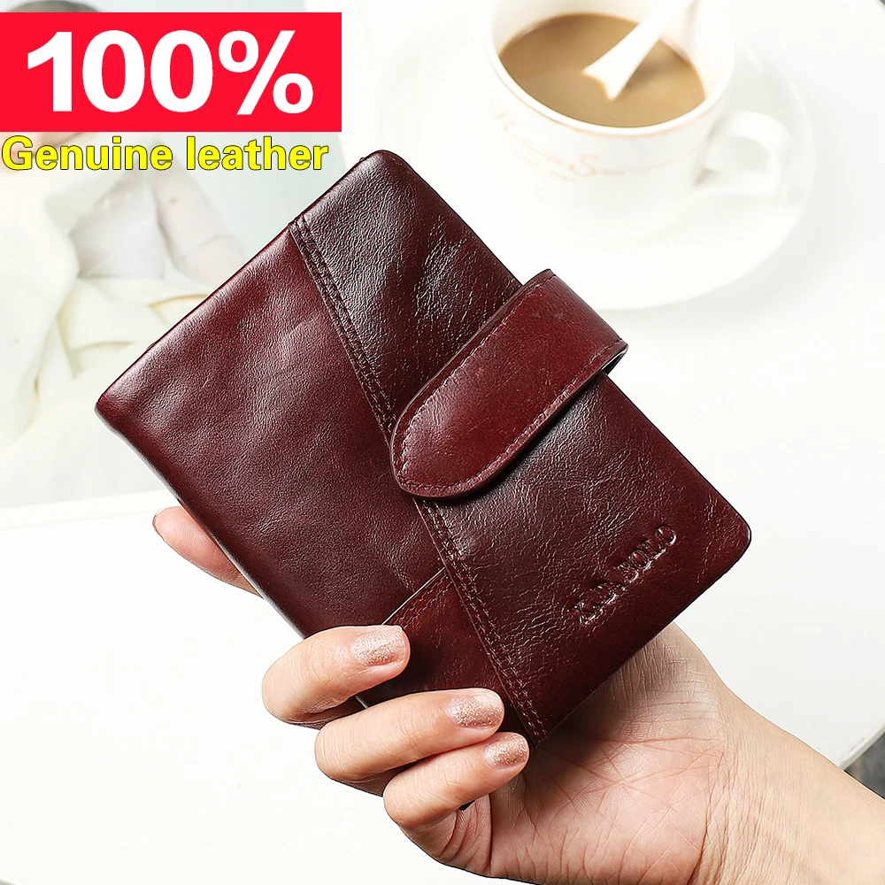  X.D.BOLO Wallets Genuine Leather Women Wallet And Purses Fashion Clutch Wallets Lady Purse Cards Ho