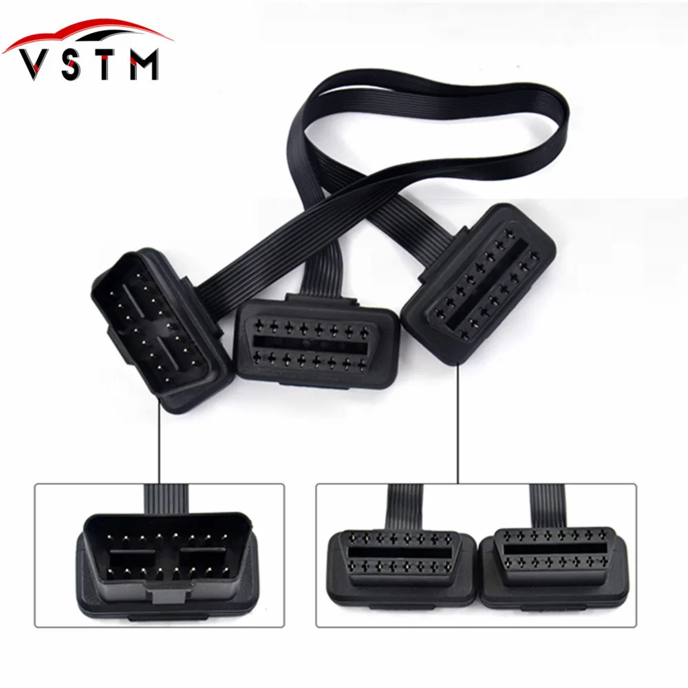 

2018 New Arrival Extension Adapter OBD Cable OBDII EOBD ODB2 6 Pin Adapter 1-2 Car Connector Cable Free Shipping