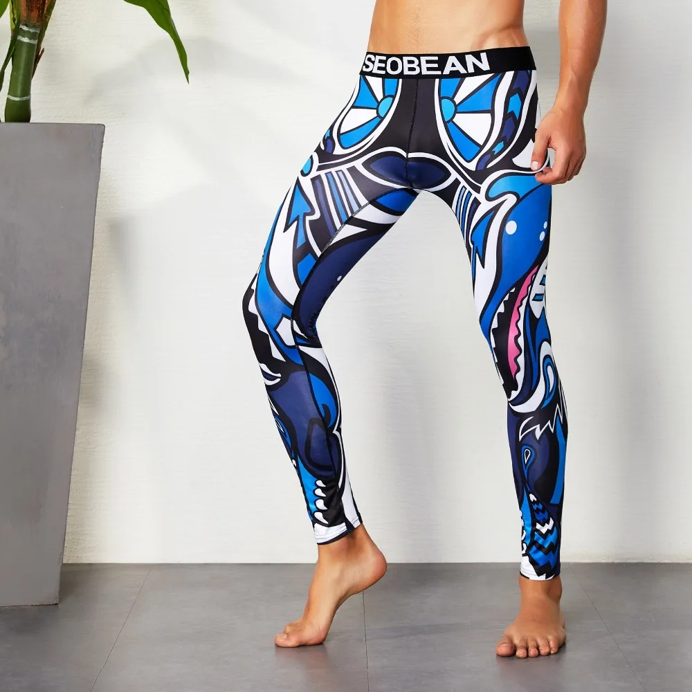 

Men's long Johns Winter Tight Warmer Leggings Pants XXL Men Thermal Underwear Autumn Geometrical Long Cotton Thermal Underpants