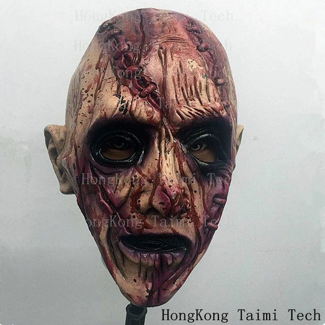 Best Offers Halloween Masks Surgery Scar Latex Mask Scary Horror Demon Parasite Zombie Vampire parasitic vampire terror Thriller Monster