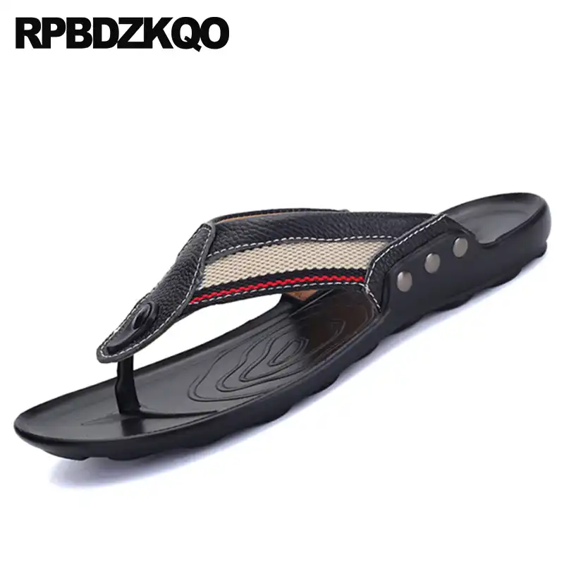 open toe flip flops mens