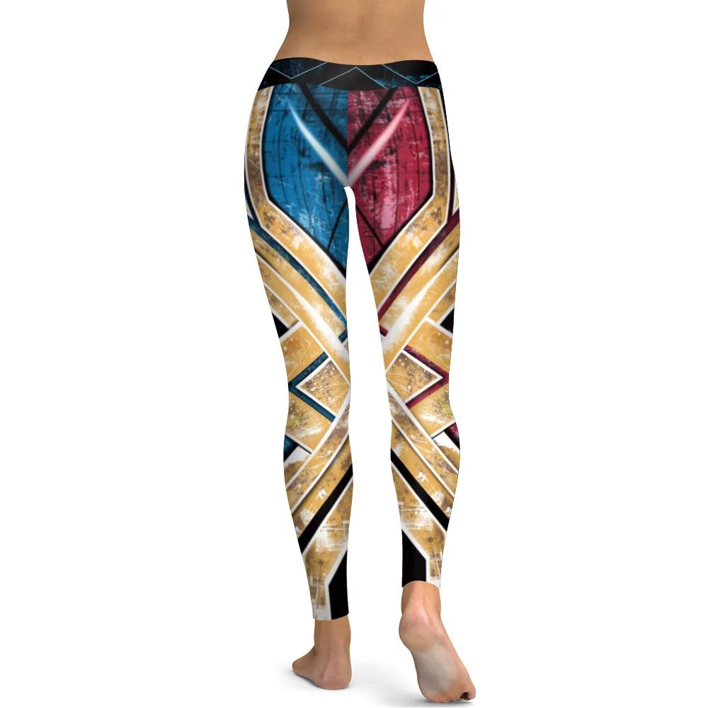 wonder woman Five Star Printed Sport Leggings high waist S-3XL legging