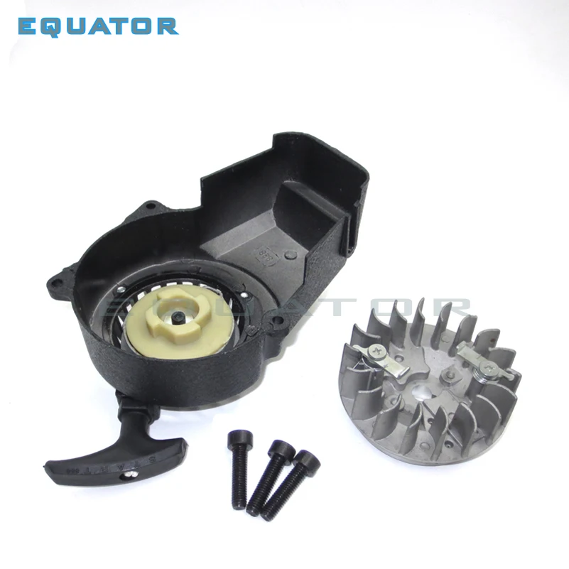 2 двухтактных 47cc 49cc маховик + Pull Start Mini Pocket ATV Scooter 47 49 50CC Dirt Bike recoil starter puller|pocket bike