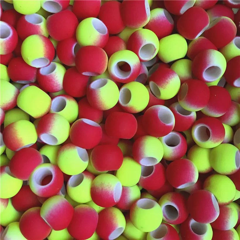 Новые детские DIY бусины флуоресцентные неоновые ткацкие браслеты радужные полосы смешанные цвета 100 шт./лот 10 мм/12 мм акриловые бусины с большим отверстием - Цвет: Red