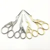 Stainless Steel Retro Tailor Scissor Crane Shape Sewing Small Embroidery Craft CrossStitch Scissors DIY Home Tools Golden silver 3