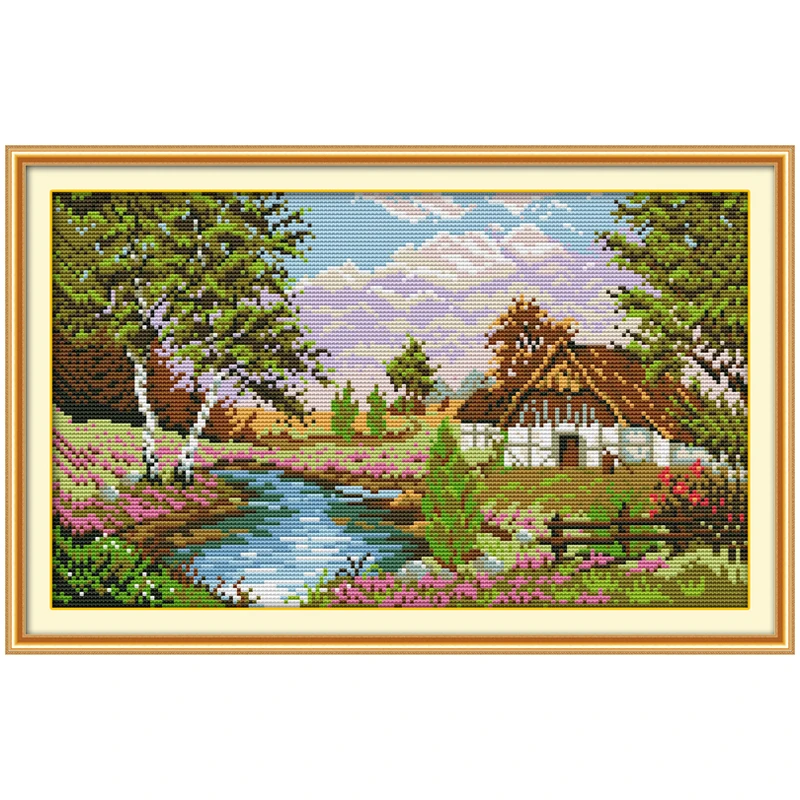 The Scenery of Countryside (1) Counted Cross Stitch 11CT 14CT Cross