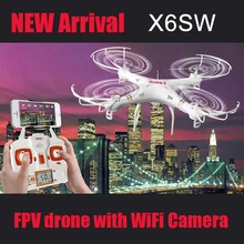 New Quadcopter X6SW Drohne Drone With Camer HD Helicopter Dron 4 Channels Aviao Wireless Drones HD WiFi Camera Mini Drone Racer
