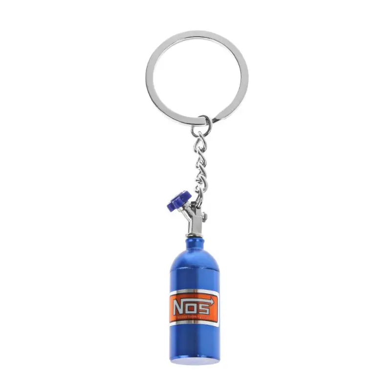 Модный металлический брелок для ключей, автомобильный брелок для ключей, брелок для NOS Turbo Nitrgen, автомобильный Стайлинг - Название цвета: Синий