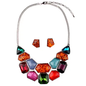 

2017 Real Time-limited Trendy Collier Collares Jewelry Maxi Multicolor Necklace Charm Pendant Statement Necklaces Wholesale