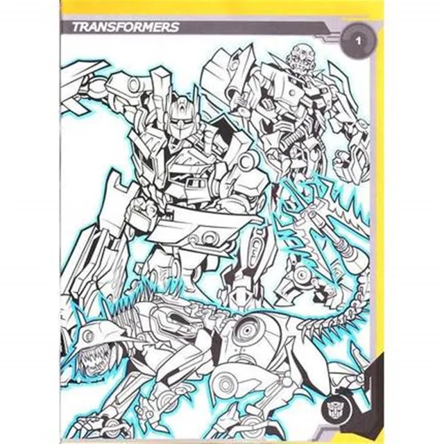 Transformers Coloring Book Secret Garden Style For Relieve Stress Kill Time Graffiti Painting Drawing