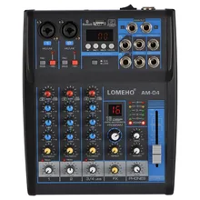 LOMOEHO AM-04 2 подойдет как для повседневной носки, так+ 1 стерео 4 Каналы Bluetooth USB 48В Профессиональный DJ микшер