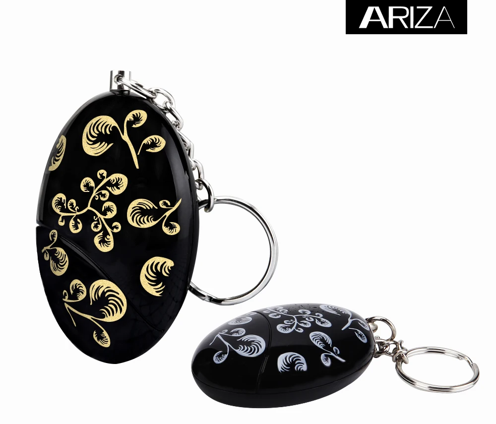 

2017 new hot selling keychain alarm self defense personal alarm support customization black or gold printing color
