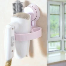 Plastic wall hanging blow dryer stand static suction hair drier holder electric blower rack seamless suction bathroom storage