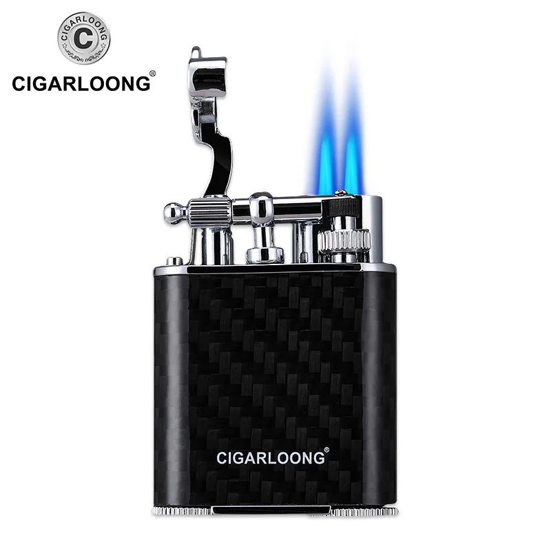 Прикуривателя Портативный ветрозащитный двойной fire Зажигалка с сигарой удар CL