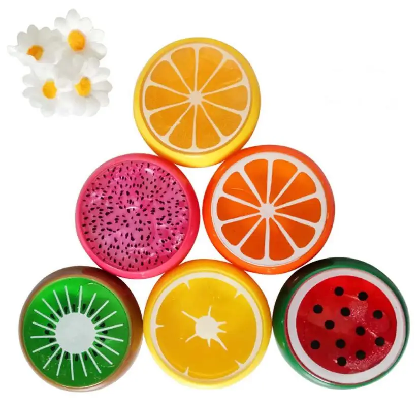 

DIY Magic Crystal Slime Putty Polymer Clay Toy Soft Rubber Fruit Slime for Kids Intelligent Hand Plasticine Mud Playdough Gifts