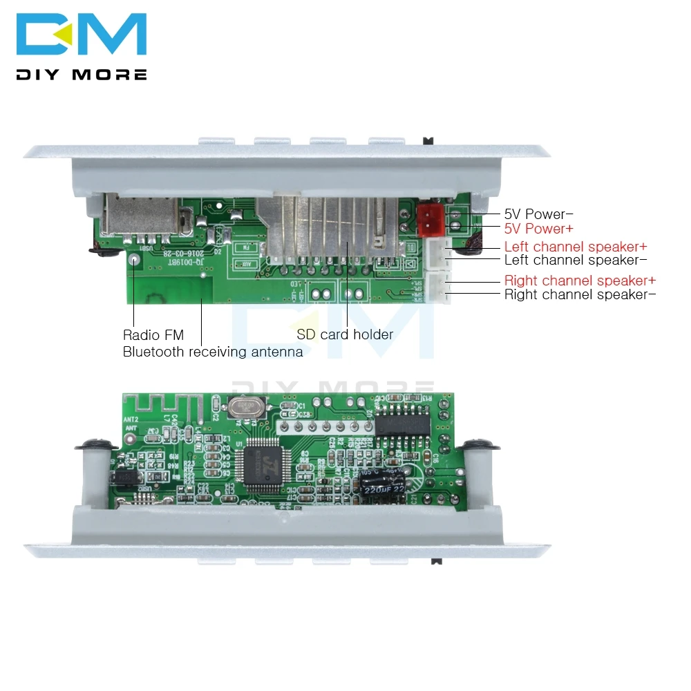 Мини 5 в MP3 декодер плата Bluetooth модуль декодирования вызовов MP3 FM WAV u-диск и TF карта USB с 2*3 Вт усилитель пульт дистанционного управления