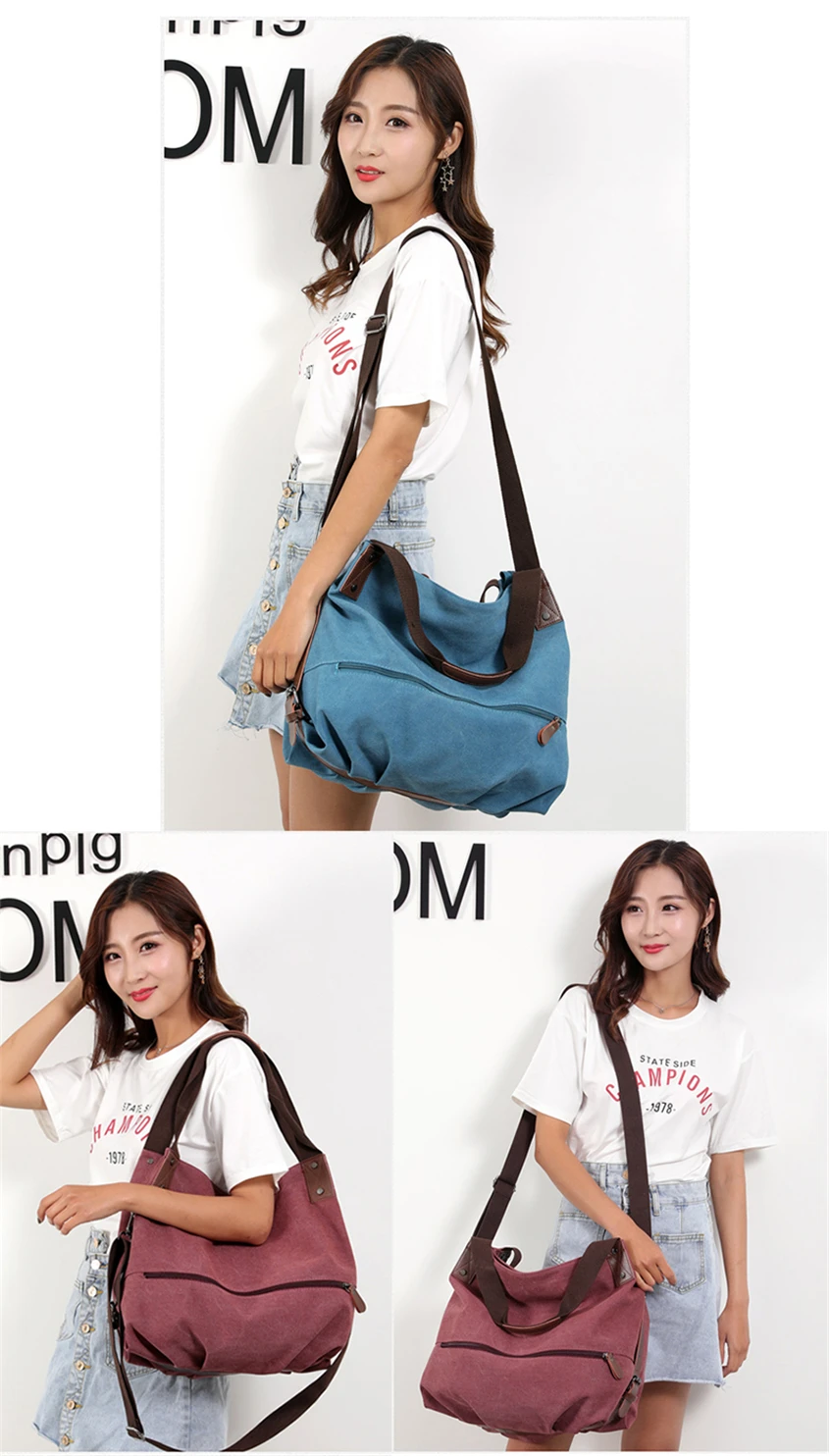 Брендовые женские холщовые сумки высокого качества, женские сумки Hobos на одно плечо, винтажные одноцветные сумки с несколькими карманами