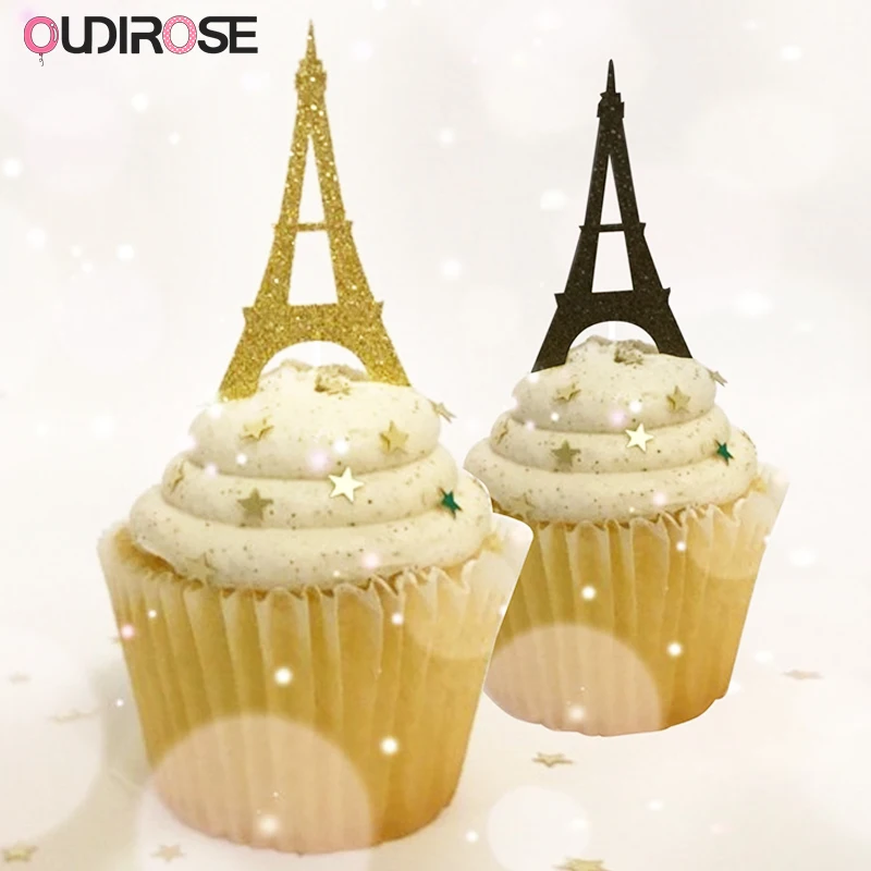 Tour Eiffel Rose Pailletee A Paillettes Arc En Ciel Decoration De Gateau Decorations De Gateau D Anniversaire Accessoire De Mariage Aliexpress