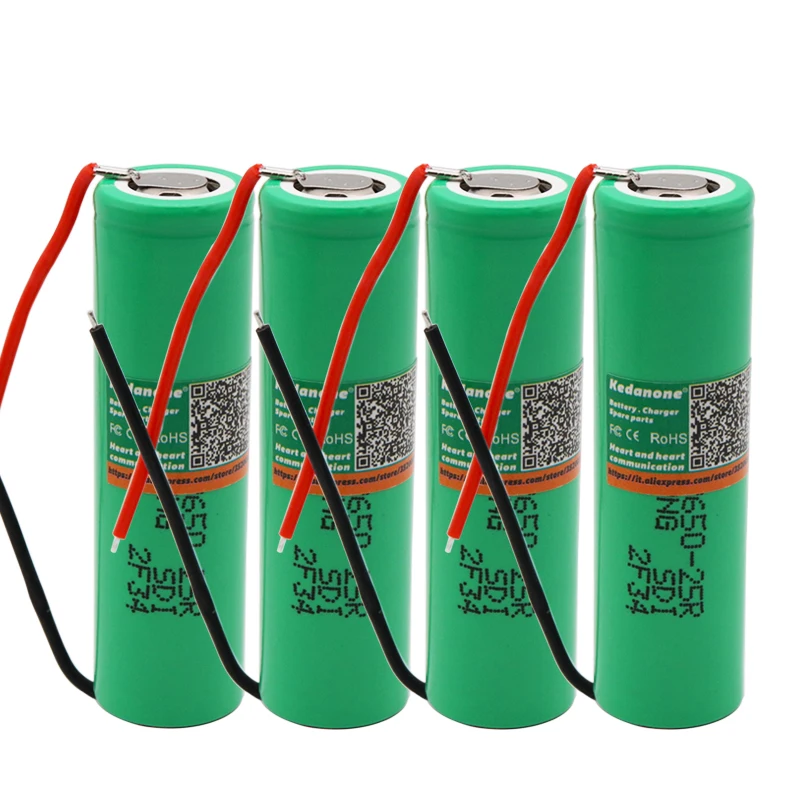 100% Новый оригинальный для samsung 18650 3 6 V 2500 mah аккумулятор INR18650 25R литиевые батареи +
