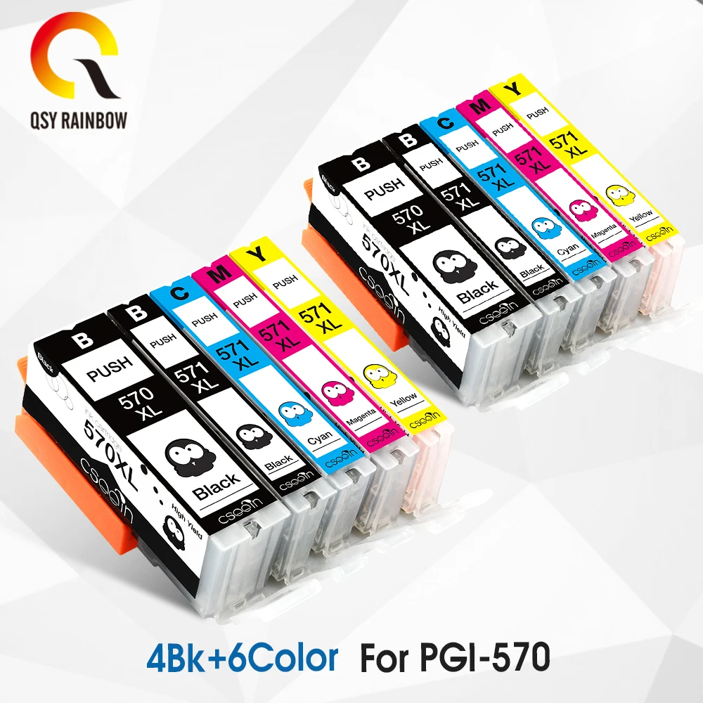 10 шт. PGI-570 CLI-571 XL совместимый картридж с чернилами для принтера Canon PIXMA MG5750 MG7750 MG6850