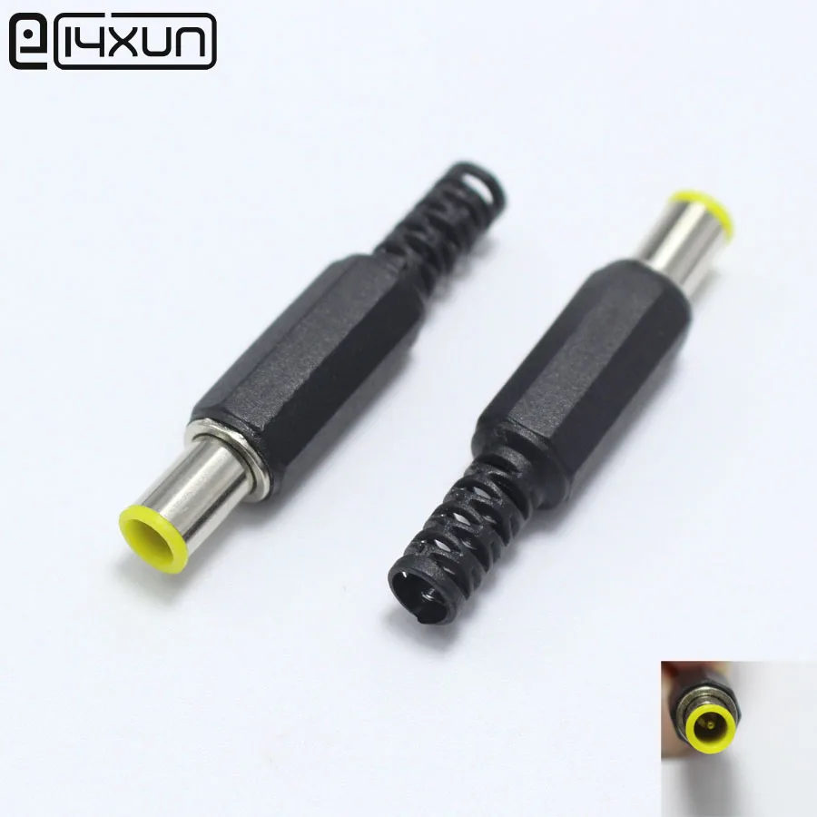 

5pcs 6.5*4.4mm Male DC Power jack Plug Connector 6.5x4.4mm Welding Electrical Plugs with 1.3mm Tip Audio DIY Parts Yellow Head