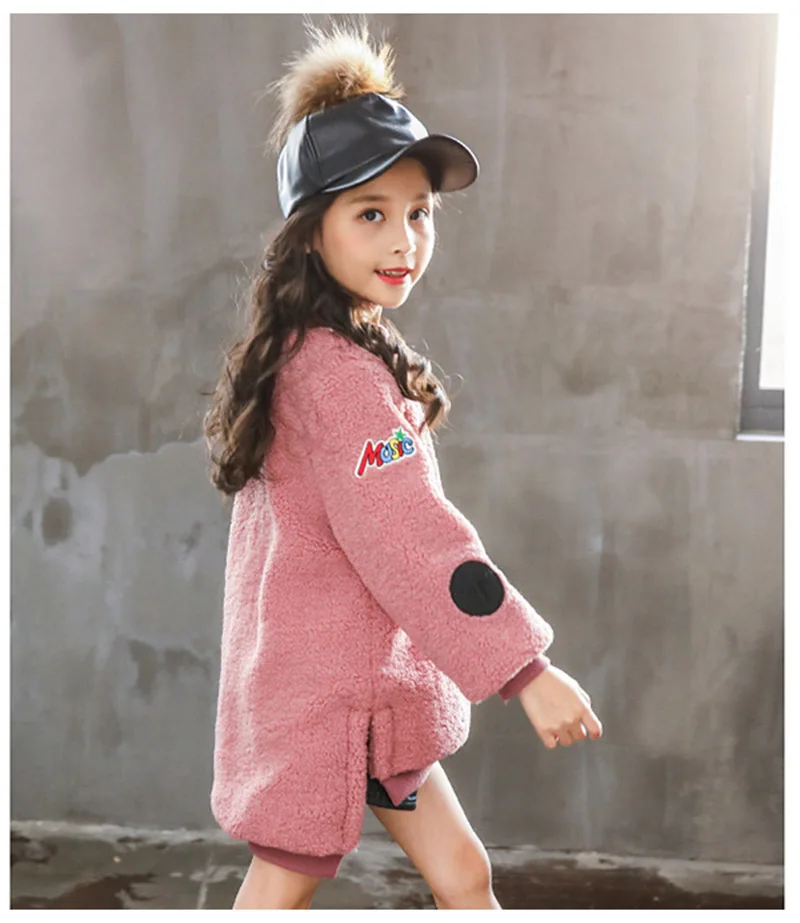 Winter warm thick cashmere sweater for girls jackets round neck jackets for girls coat children clothes (9)