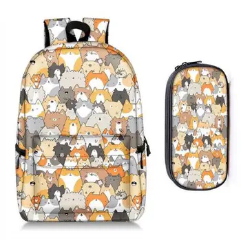 

Cute Kitten Cats Backpack For Teenager Girls Women Causal Bag Children School Backpack Book Bag Kids Student School Bags Gift