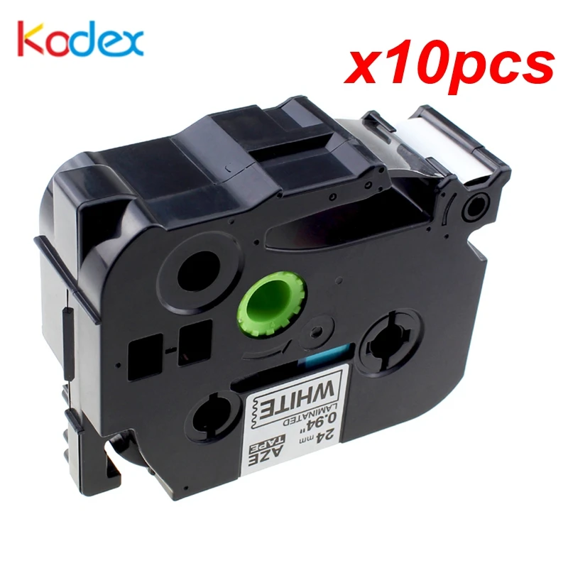 

Kodex 10pcs/lot TZe 251 label tape compatible Brother P-touch tape 24mm TZe-251 TZ-251 Black on White Printer Ribbons