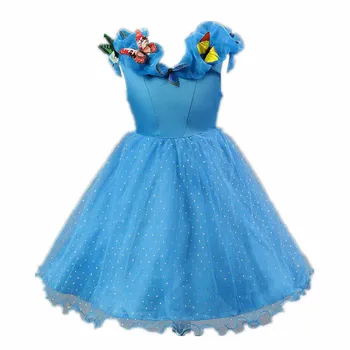 

Cinderella Dress baby girls dress Birthday Party girls dresses Elsa Princess Children Dress Kids Clothes 2-10 Years