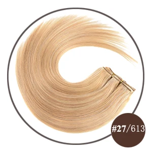 Doreen, 200 г, 24, 26 дюймов, набор на всю голову, 10 шт., человеческие волосы для наращивания на заколках, прямые бразильские волосы remy на заколках - Цвет: P27/613 #