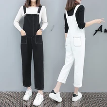 Женские джинсовые штаны больших размеров 5xl на весну, зиму и осень, женские черные и белые свободные повседневные джинсовые штаны с ремнем для женщин Y1276