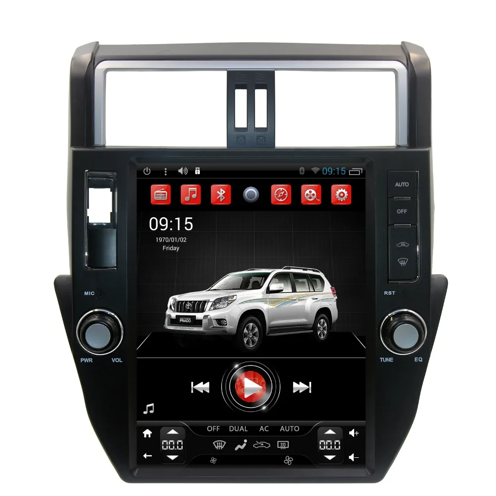 Excellent 12.1 inch Vertical Tesla style Android 6.0 Car DVD GPS for Toyota Land Cruiser Prado 150 2010-2013 Autoradio GPS Car Head Unit 0