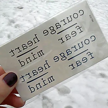 

Fashion New Temporary Tattoo Sticker English Words Pattern Body Art Waterproof #