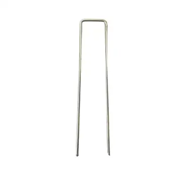 

100pcs U Shape Gauge Galvanized Steel Garden Stakes Staples Securing Pegs For Securing Weed Fabric Landscape Fabric Netting