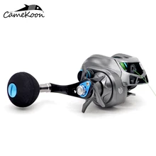 CAMEKOON Baitcasting Fishing Reels 6.3:1 Right Handle Bait Cast Reel With PE Line #3-120m haibo 14bb apollo150 6 3 1 170g left right hand baitcasting fishing reel lure reels bait cast with a spare spool