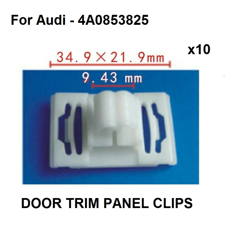 x10 Door Trim Panel Clips For Audi Exterior Door Protection / Bumpstrip