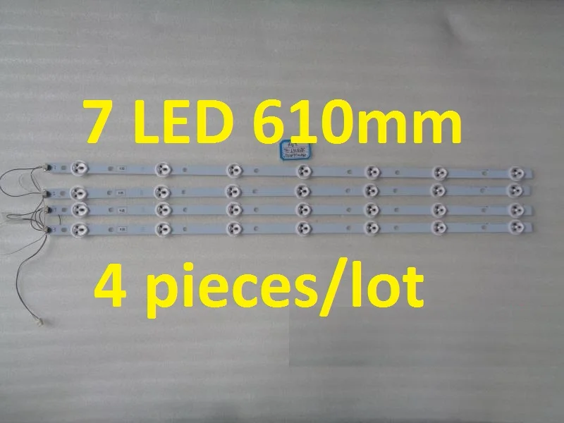 

4 Pieces/lot LED strip SVB320AE6_REV4_130207 7 LED 610mm for TH-L32B68C,used part