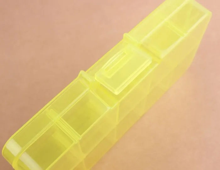 1pcs 10 Slot Jewelry Rectangle Display Storage beads Organizer Case Box