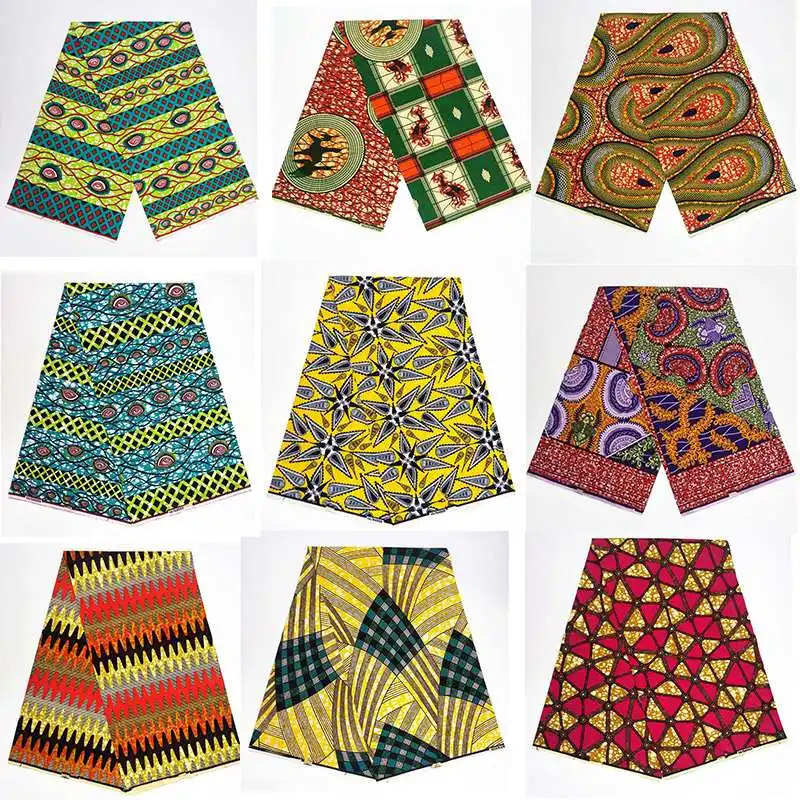 Новое поступление африканская вощеная ткань принтом высокое качество гарантированное Анкара Дашики хлопок 6 ярдов