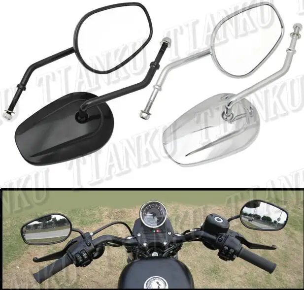 Motorcycle Metal Mirrors Side mirror For Kawasaki Vulcan Classic VN 400 VN500 800 900 1200 1500 1600 2000 Chopper Cruisers | Автомобили и