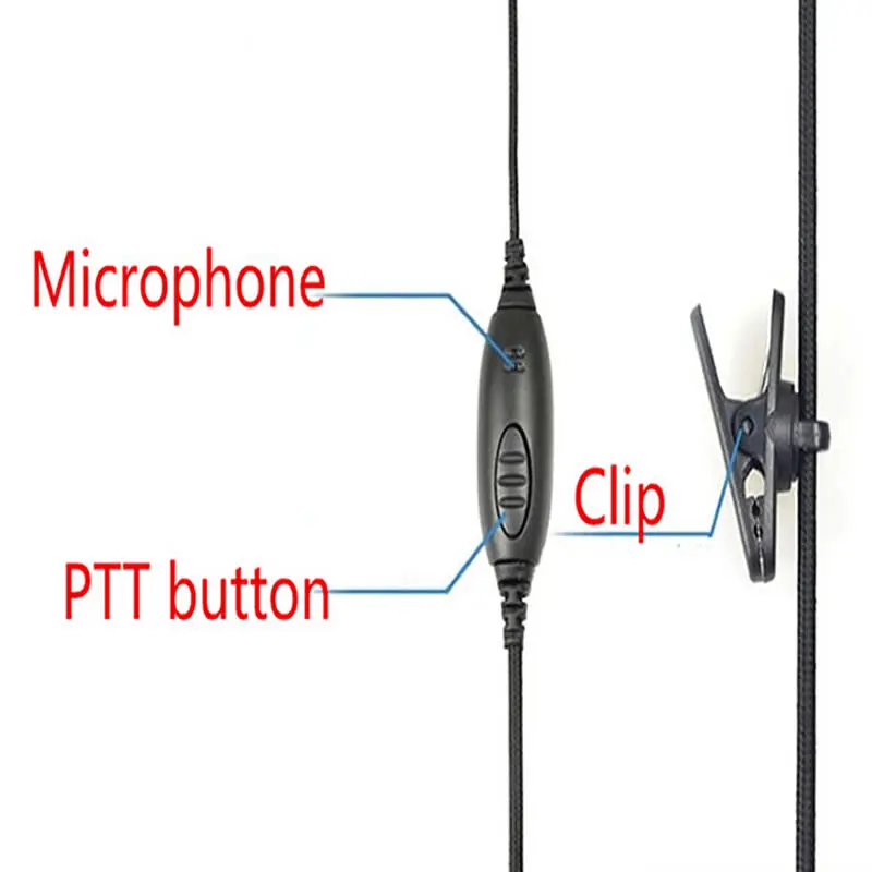 Тканые кабель двухстороннее радио Беспроводной наушники для Boafeng UV-5R Puxing WOUXUN HYT, TYT