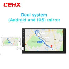 2 DIN автомагнитола для Android 8,0 телефон и iphone зеркальная связь емкостный сенсорный экран " MP5 Bluetooth Камера мультимедийный плеер